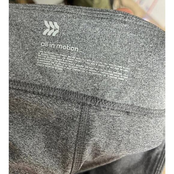All in Motion Gray High-Rise Leggings Size Large Activewear Athleisure Stretch - Picture 4 of 5